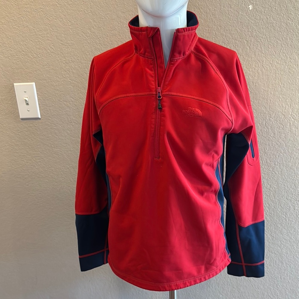 The North Face Men’s Red and Black quarter zip Jacket